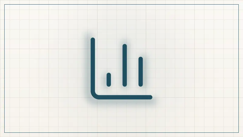 Sloupcový graf jako symbol měsíčního přehledu výdajů domácnosti